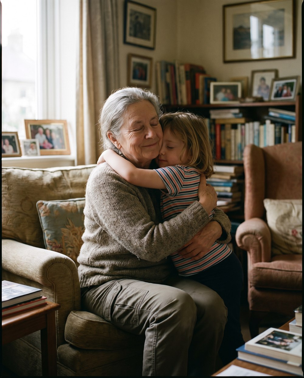 Longer hugs with the grandchildren