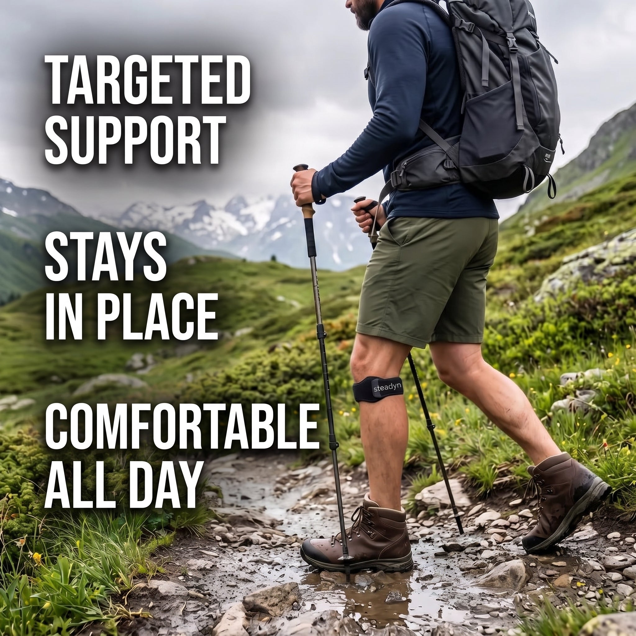 Targeted support, stays in place, comfortable all day