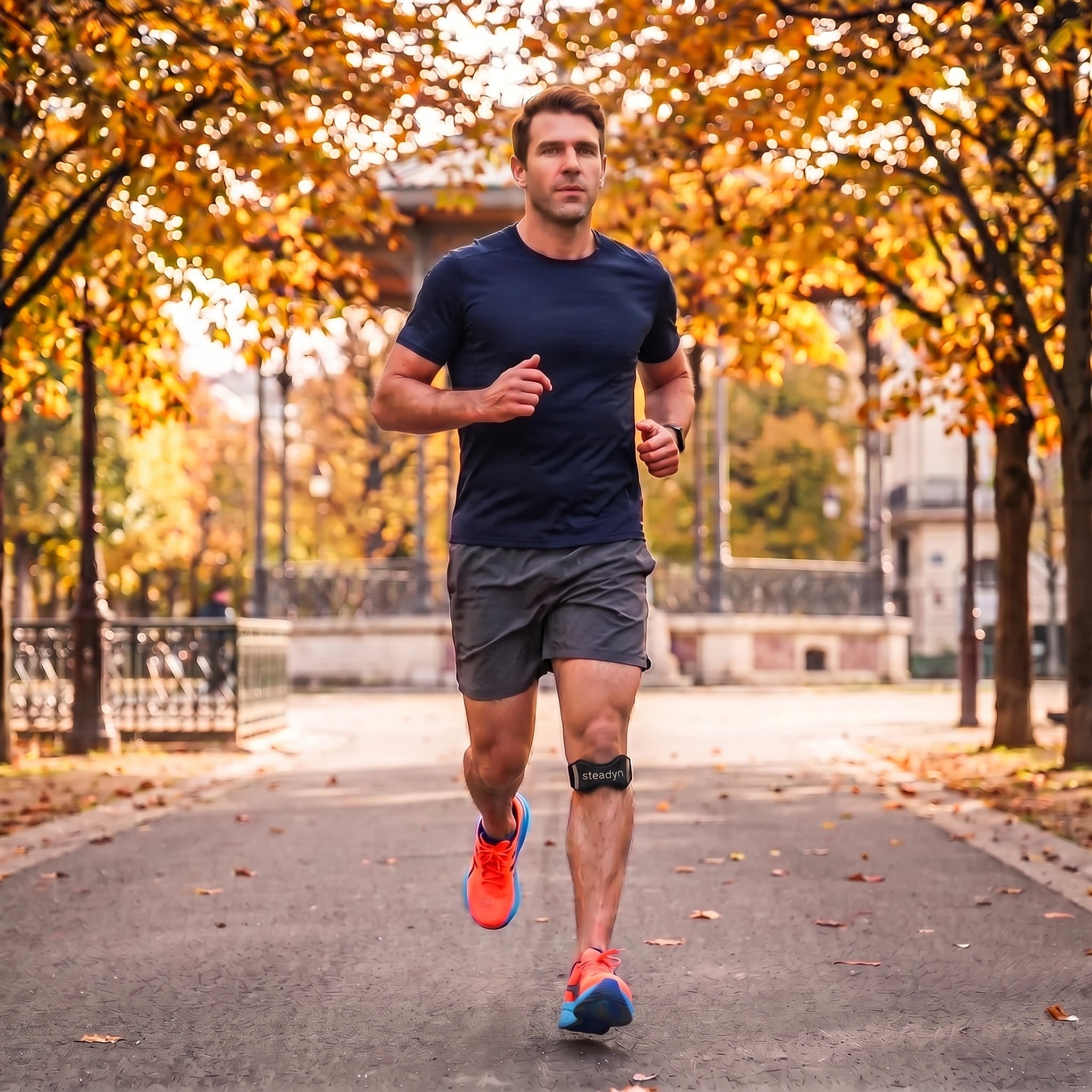 Running outdoors with the Steadyn strap